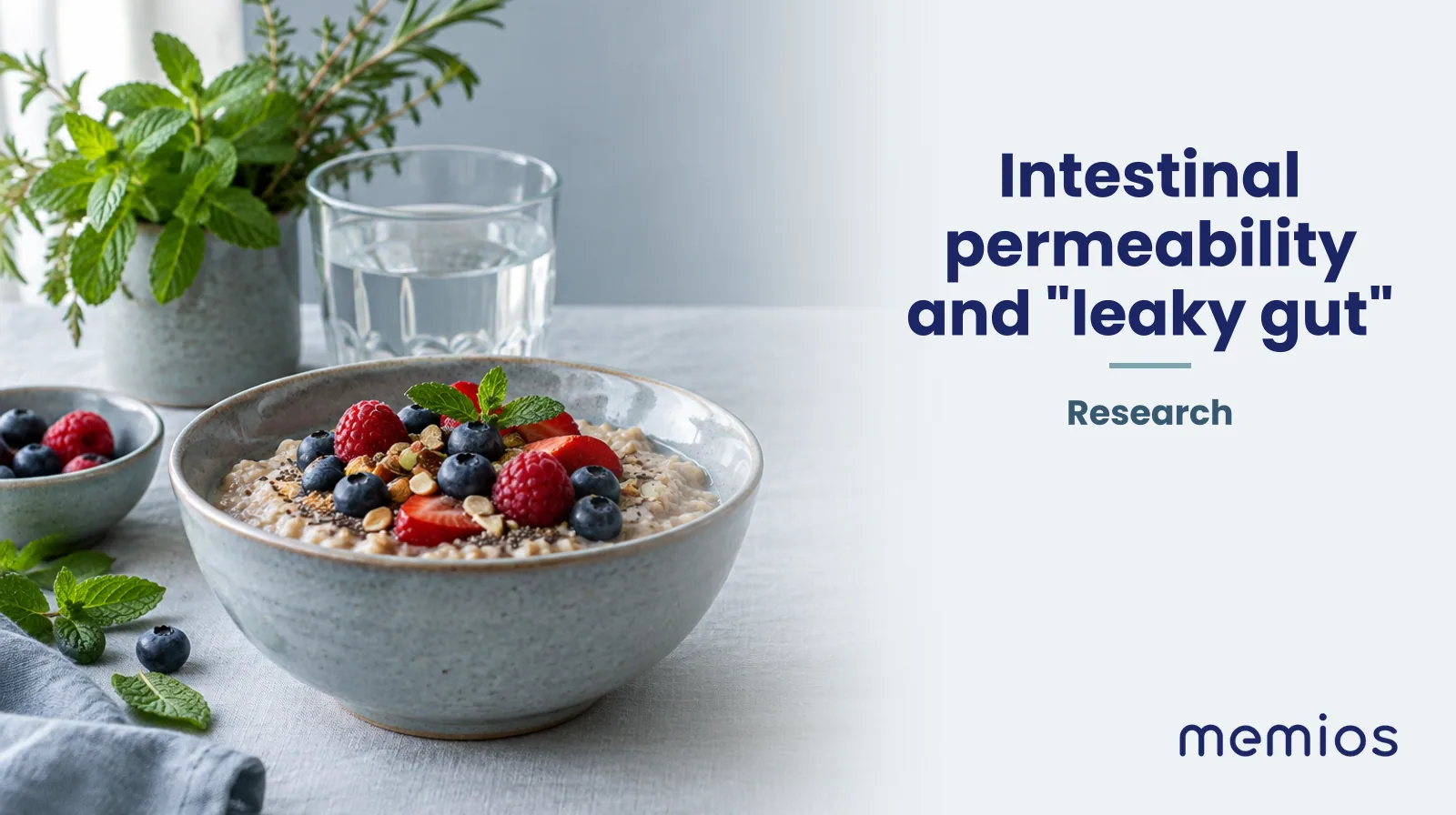 Photograph for Intestinal permeability and "leaky gut": whole foods on pale linen.